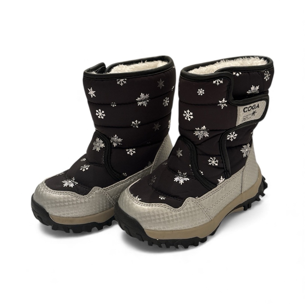 Kids Snow Boots - Black and Silver